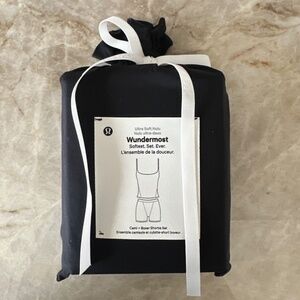 Lululemon Wundermost Ultra-Soft Nulu Cami & Boxer Shortie Set Lounge Black Sz M